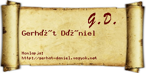 Gerhát Dániel névjegykártya